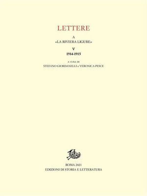 cover image of Lettere a "La Riviera Ligure". V